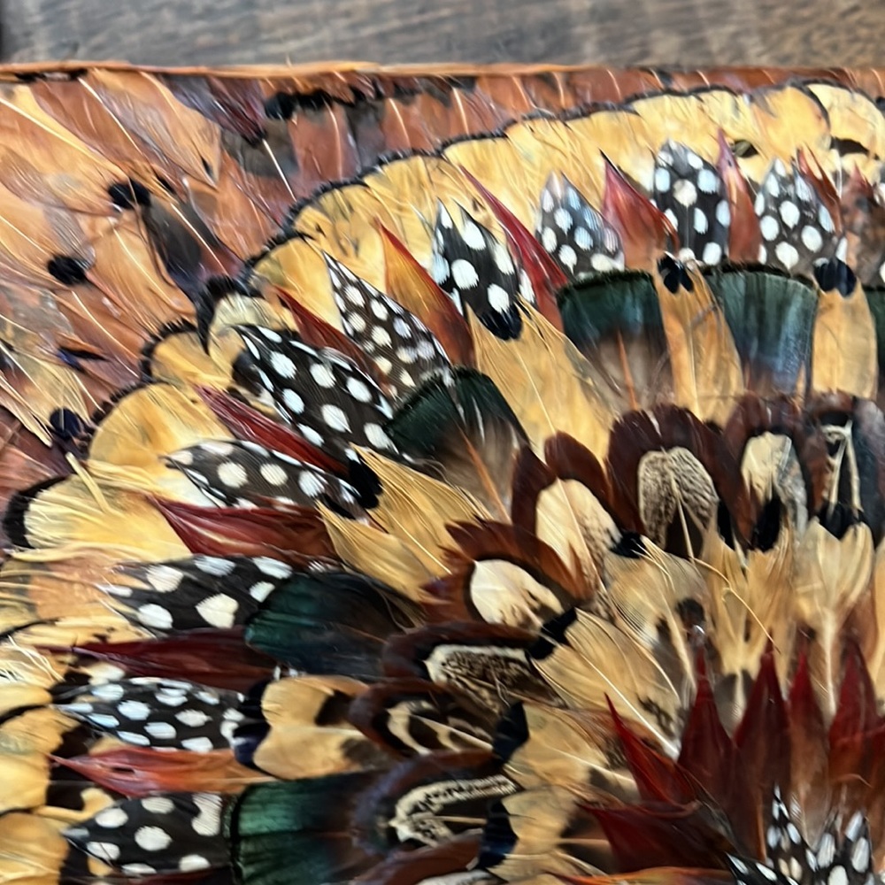 Beautiful Feather appliqué shoulder purse - Picture 8 of 9